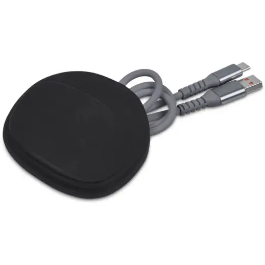 Altitude Stodle Fast Charge USB-A to Type-C Charging Cable in Pouch Grey Pouch